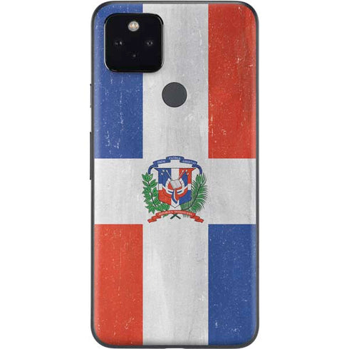 Dominican Republic Flag Distressed Google Pixel 4a 5G Skin
